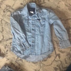 Boys wrangler denim pearl snap